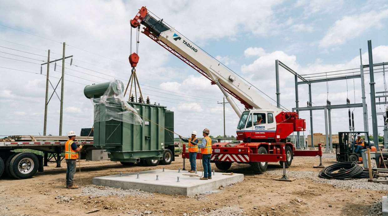 Доставка трансформатора манипулятором: цена и правила